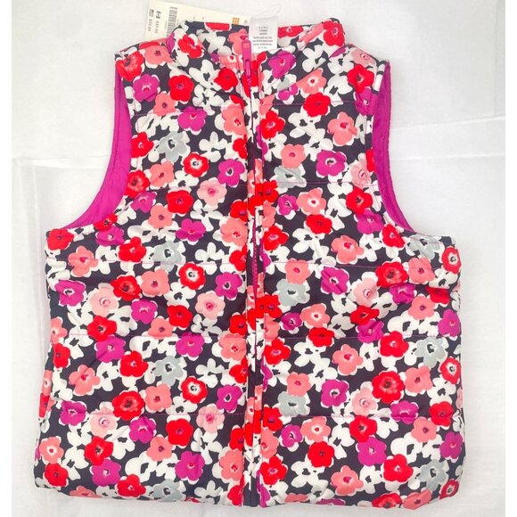 Gymboree Other - Gymboree Girl Floral Puffer Vest 4 XS